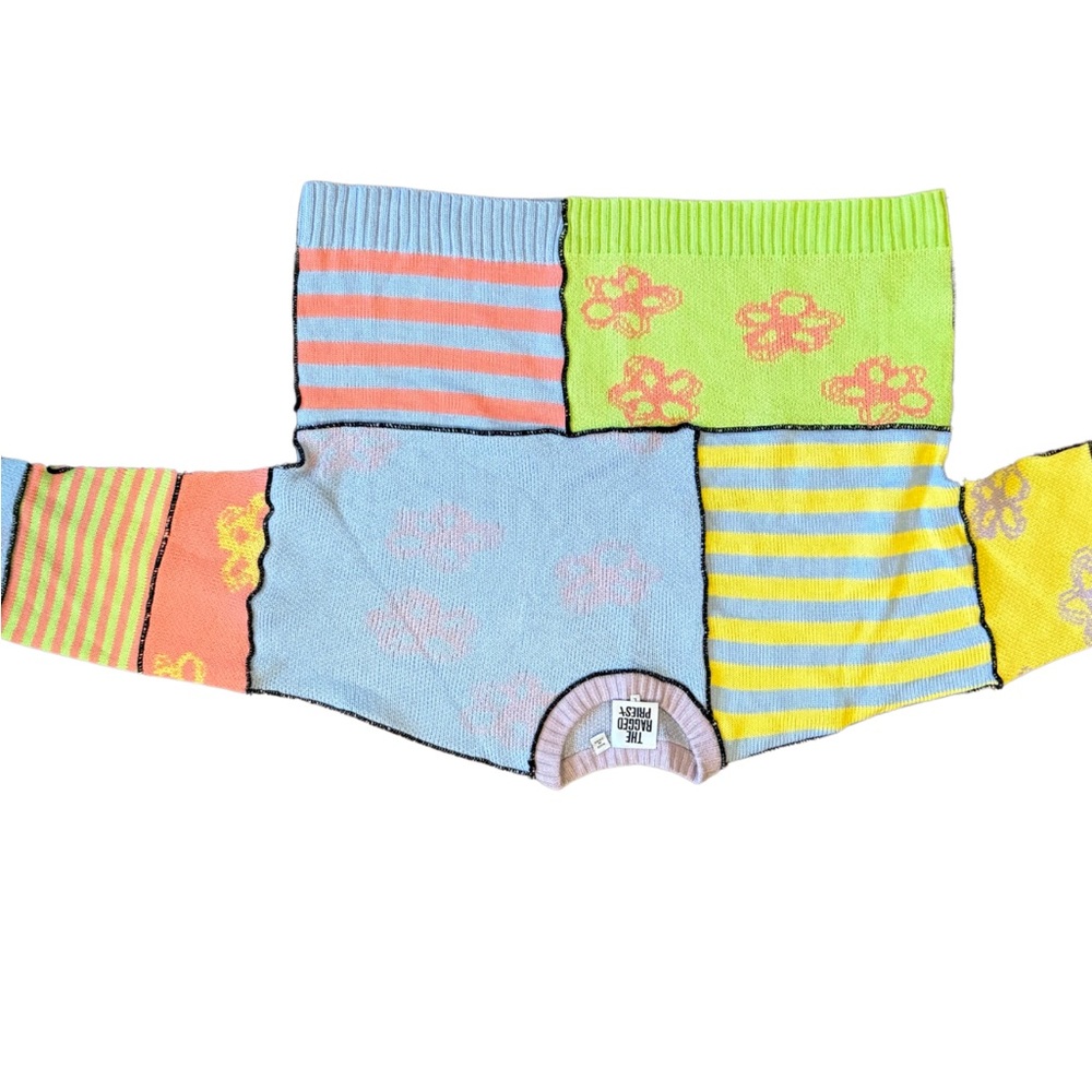 Colorful Patchwork Sweater Only - image 3